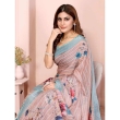 Floral print saree pallu and border detail GG-102