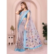 Floral print saree pallu and border detail GG-102