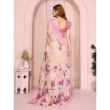 blooming floral design saree elegant printed look for women
