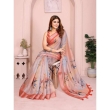 subtle leaf motif saree elegant printed design for women