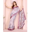 floral motif saree elegant printed design for women