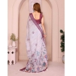 elegant printed linen cotton saree modern ethnic style