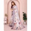 casual wear linen cotton saree comfortable daily outfit