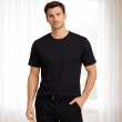 Men black athletic t-shirt breathable polyester sportswear