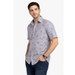 Trendy grey casual shirt with modern geometric prints