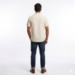 Men's cream textured shirt back view