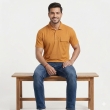 Men's yellow T-shirt back view