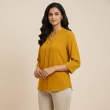 Women's mustard formal wear top