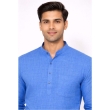 Blue ethnic kurta neckline