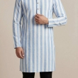 Blue striped A-line kurta