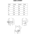 Size chart for women's black casual solid top