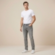 Men's grey regular fit jeans casual full-length denim