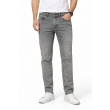 Front view of men's grey regular fit denim jeans