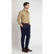 Side profile of khaki formal shirt for men