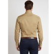 Back side view of men's khaki formal shirt