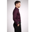 Side profile view of purple formal shirt for men