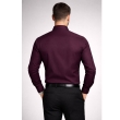 Back side view of men's purple solid formal shirt