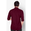 Back side view of maroon solid casual shirt for men