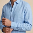 Stylish light blue self design casual shirt for men