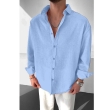 Front pose of men&rsquo;s light blue casual shirt