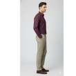 Side profile of men&rsquo;s maroon solid formal shirt