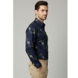 Side view printed formal shirt
