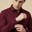 Maroon solid casual shirt