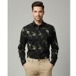 Men's black floral print shirt