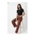 BDS Brown Loose Fit Jeans For Women