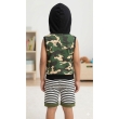 Kids Camo Hooded Set Back