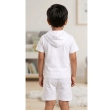 White T Shirt Shorts Back View