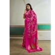 Back view pink Ajrakh saree