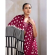 Elegant Wine Saree Design