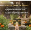 Close-up of pure Tulsi honey
