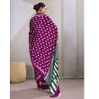 Magenta saree back