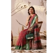 Green border saree