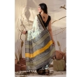 Cream Saree Drape Style