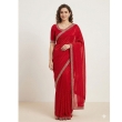 red georgette saree for women lightweight and flowy fabric