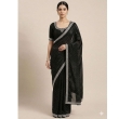 Black Embellished Georgette Saree