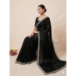 Black Georgette Saree with Stones