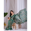 Green Printed Saree Design