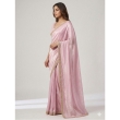 Baby Pink Silk Saree Side View
