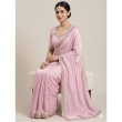 Baby Pink Space Silk Saree Model Pose
