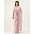 Full Length Baby Pink Silk Saree