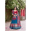 Firoji Tusser Silk Lehenga Choli with Floral Print Dupatta