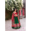 Green Floral Print Lehenga Choli for Women