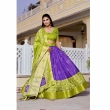 Blue Lichi Silk Lehenga Choli with Zari Dupatta