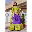 Blue Designer Lehenga Choli Front View