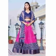 Pink Lichi Silk Lehenga Choli