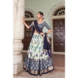 Navy Blue Lehenga Front View